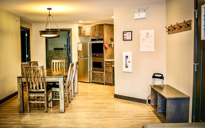 two bedroom cabin - kitchen area