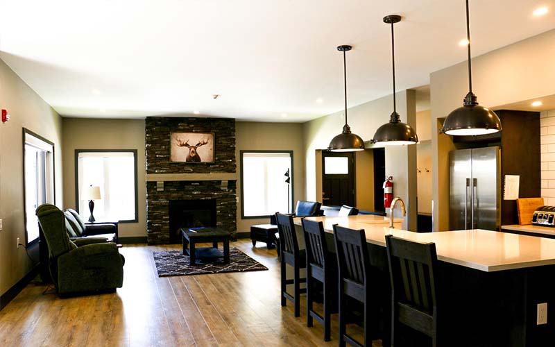 three bedroom cabin - kitchen area