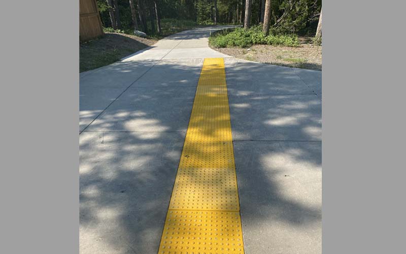 Tactile paving on walkways